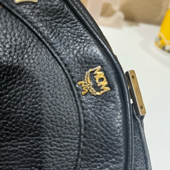 MCM VINTAGE TAMBOURINE BLACK LEATHER BAG - Picture 6 of 16